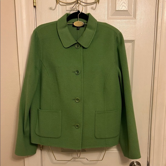 Talbots Sweaters - Talbots Green Wool Blend Long Sleeve Button Down Women's Cardigan Sweater
